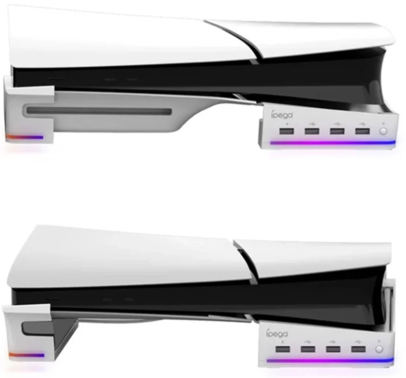 IPEGA RGB orizontal Stand with 4 C USB Ports for PS5 Slim PS5 Pro-PG-P5S021