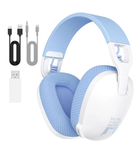 Onikuma B2 Wireless Triple mode ; wired ; wireless Bluetooth ; 2.4g : compatible with PS4 , PS5 , Phone , Pc ~ White