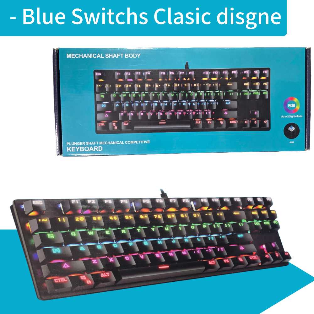 Gaming keyboard Mechanical Blue SwitchShaft Body | RGB / 70%