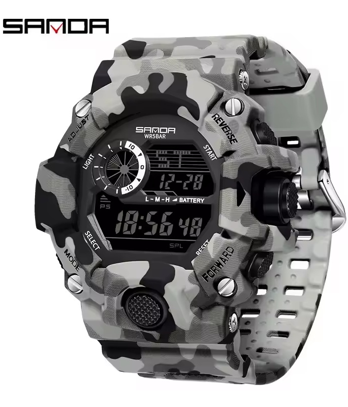 Army camouglage Sanda watch Black Screen