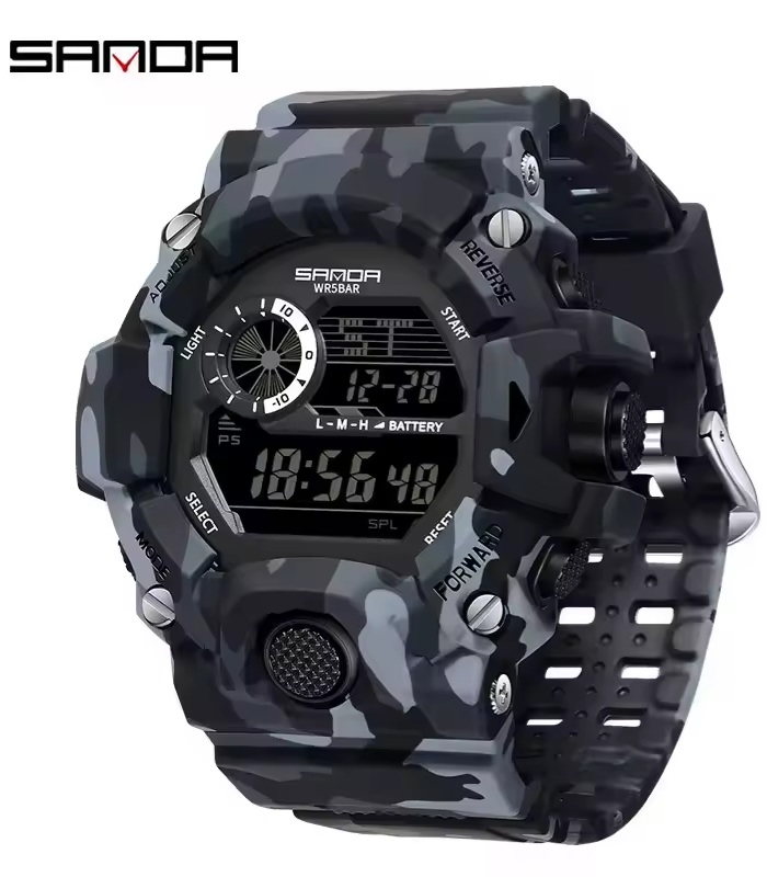 Army camouglage Sanda watch Black Screen