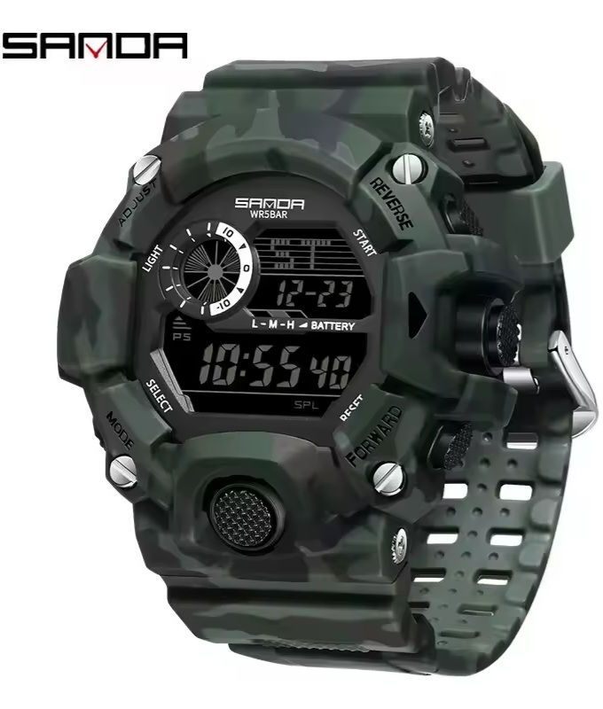 Army camouglage Sanda watch Black Screen