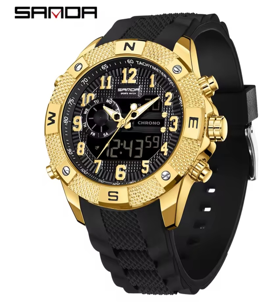 SANDA Dual time watch 3308